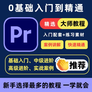 PR教程零基础入门学习premiere pro教学视频剪辑软件课程练习素材-头部虚拟仓